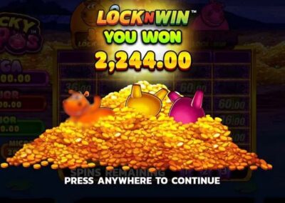 3 Lucky Hippos Lock N Win Slot