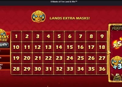 9 Masks of Fire Land & Win slot