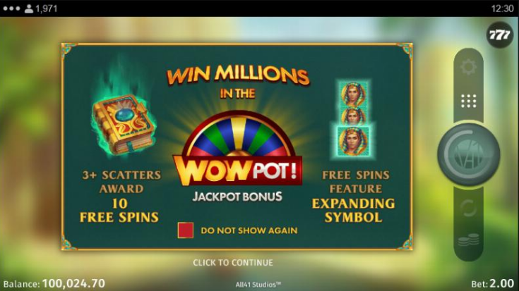 Book of Atem WowPot Slot Book of Atem WowPot Slot