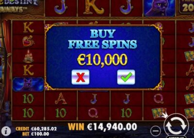 Madame Destiny Megaways slot win