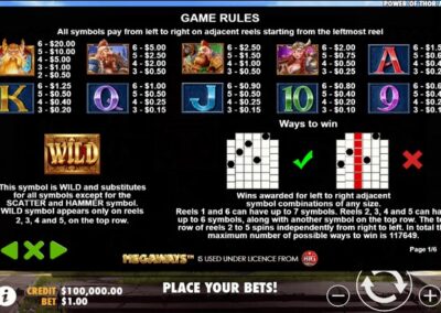 Power of Thor Megaways Slot game