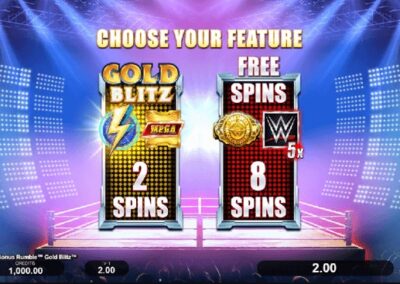 WWE Bonus Rumble Gold Blitz Slot Game