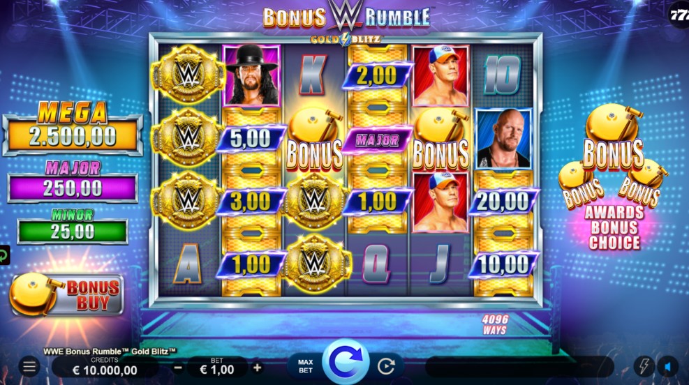 WWE Bonus Rumble Gold Blitz Slot WWE Bonus Rumble Gold Blitz Slot