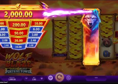 Wolf Blaze Gold Blitz Fortune Tower Slot game