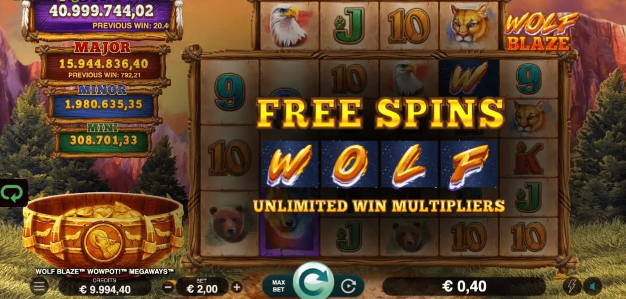 wolf blaze megaways slot game